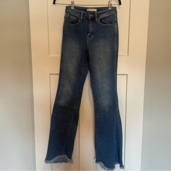 Nature Denim- SZ 3/25 High Rise Flare Raw Hem - Picture 3 of 13